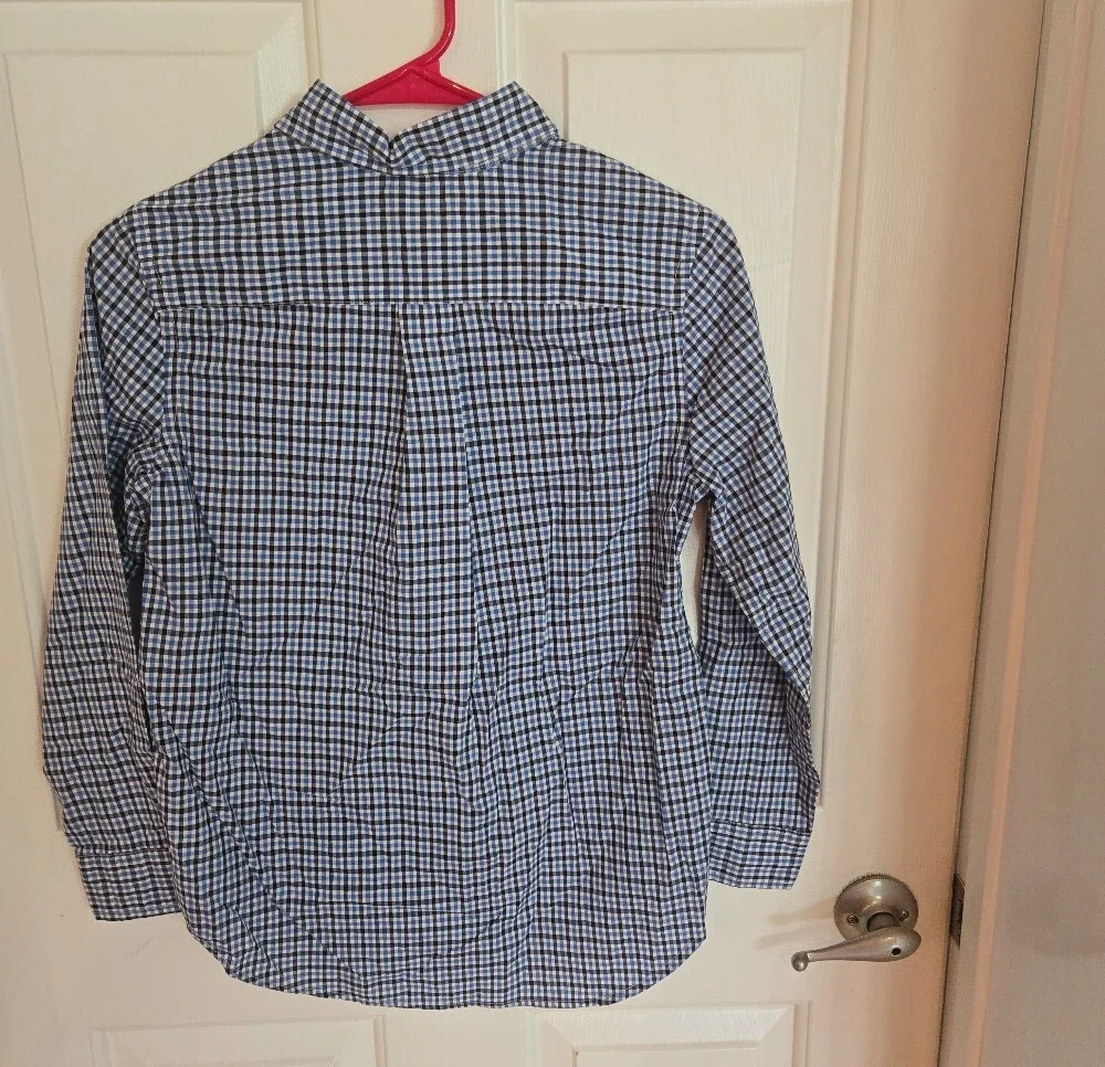 Polo by Ralph Lauren Navy and White Check Button-Down Shirt